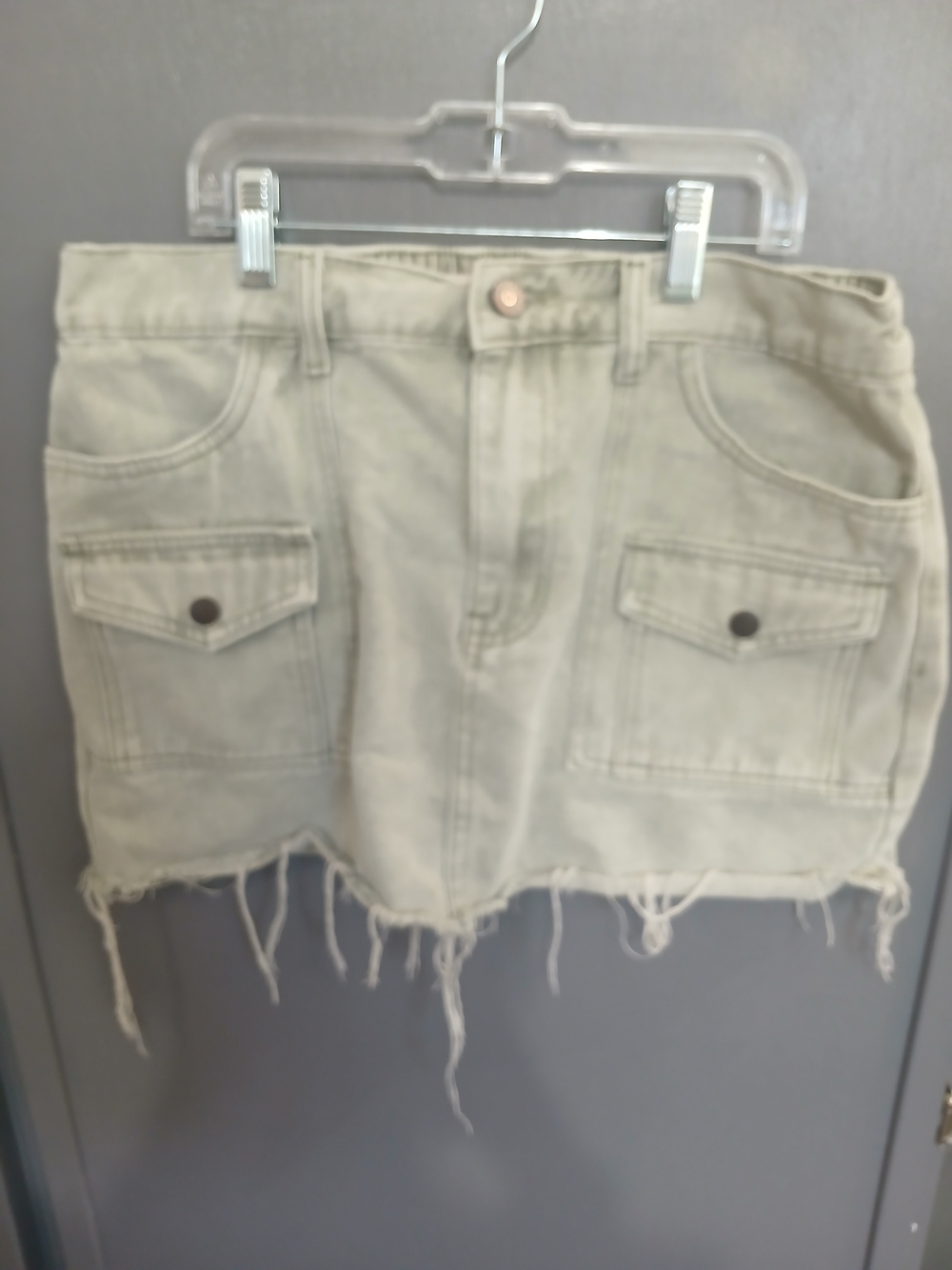 Sincerely Jules Light Sage Utility Mini Skirt